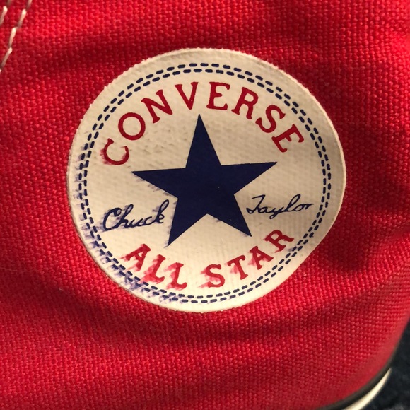Red high top converse - Picture 2 of 13